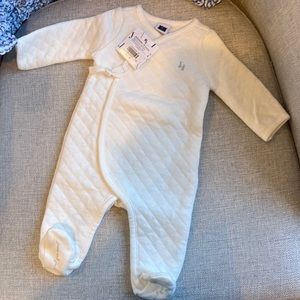NWT Janie & Jack NB Onesie Cream Quilted